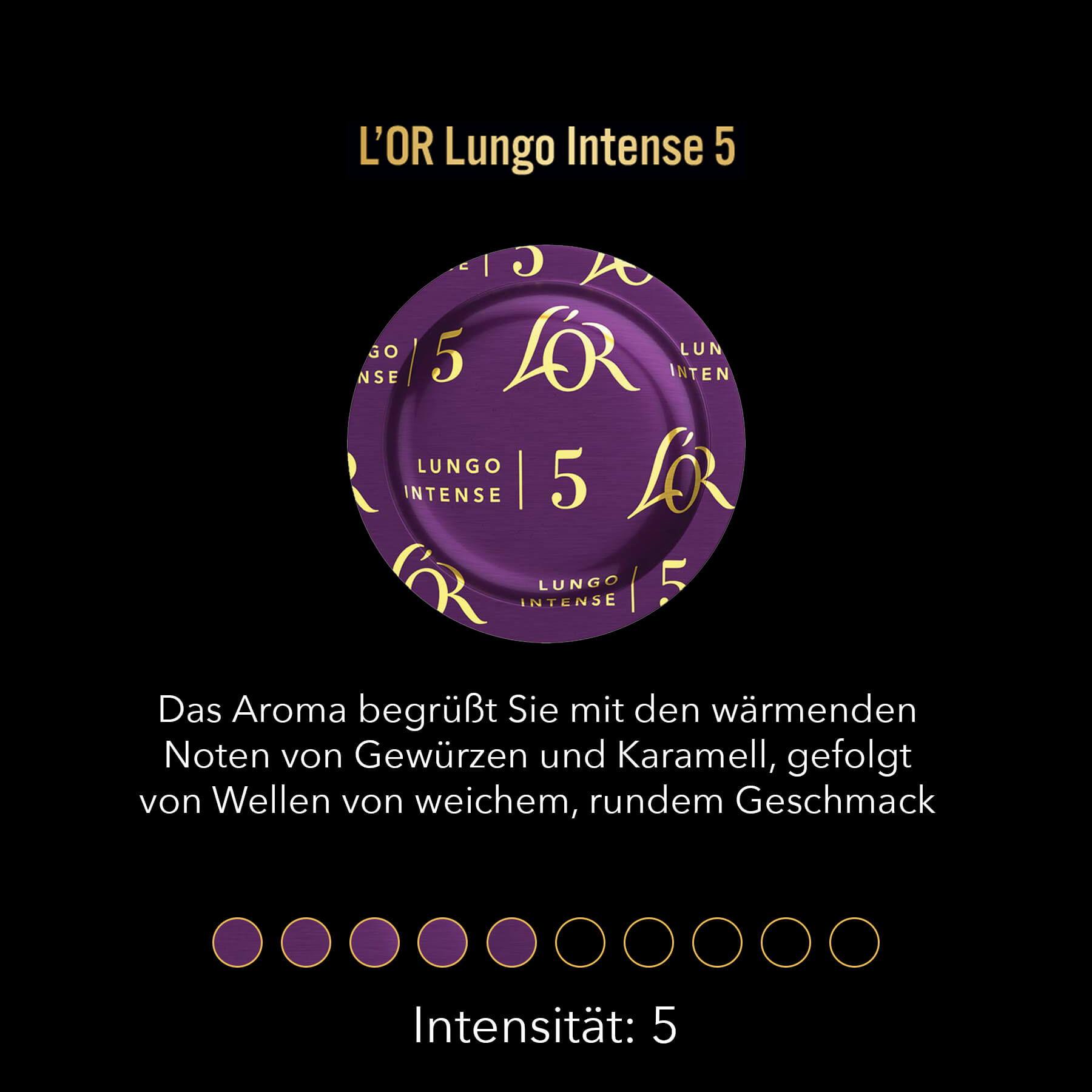 L'OR Suprême Lungo Intense 5, Artikel: 4029938 - Intensität 5 von 10