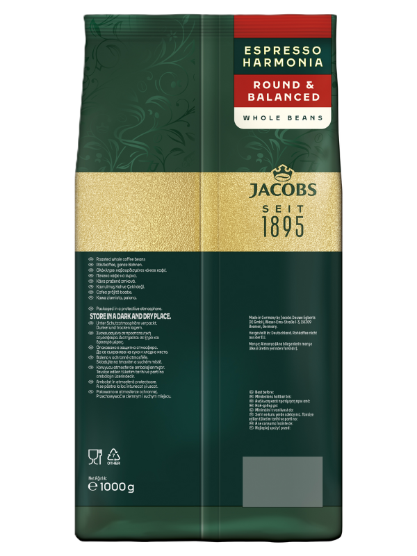 Jacobs Esoresso Harmonia, Artikel: 4242911 - Verpackungsrückseite