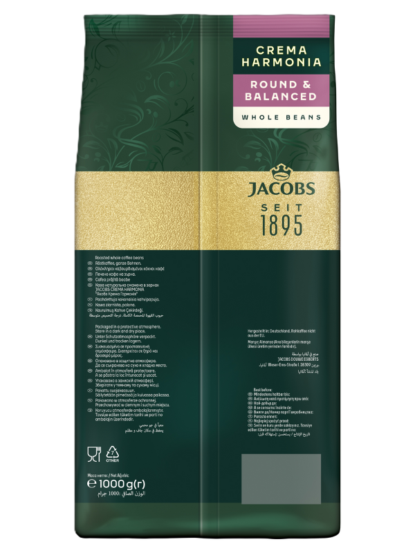 Jacobs Crema Harmonia, Artikel: 4242892 - Verpackungsrückseite