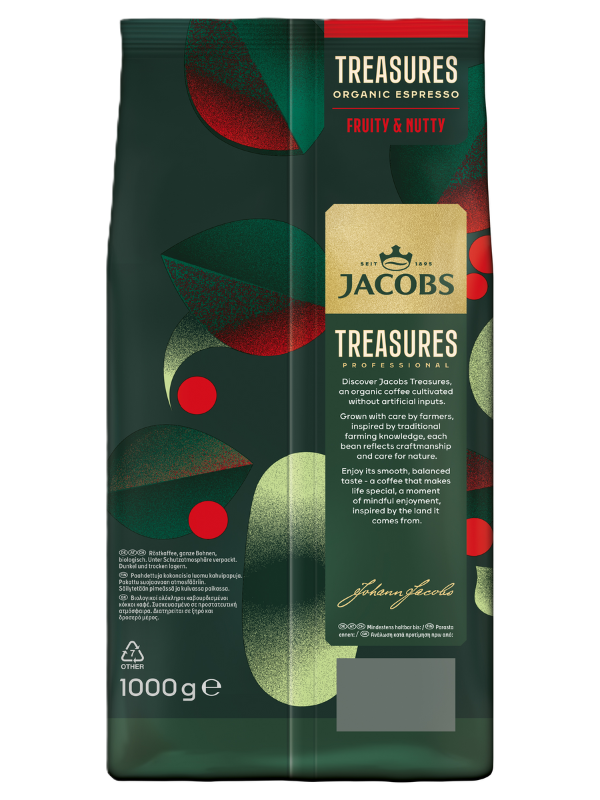 Jacobs Treasures Espresso, Artikel: 4039398 - Verpackungsrückseite