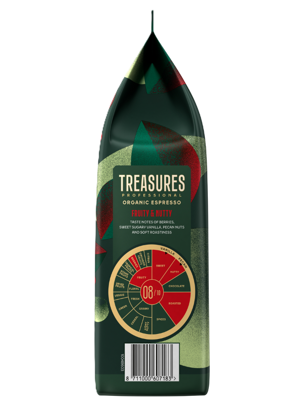 Jacobs Treasures Crema , Artikel: 403939- Verpackung seitlich