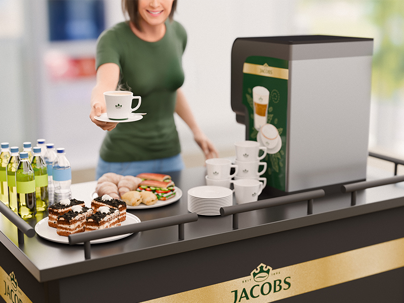 Jacobs Barista Mobil- Detailansicht im Einsatz